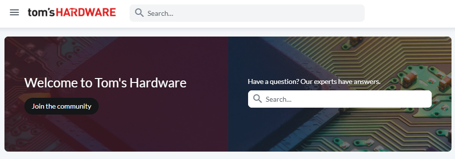 tom's hardware homepage screenshot