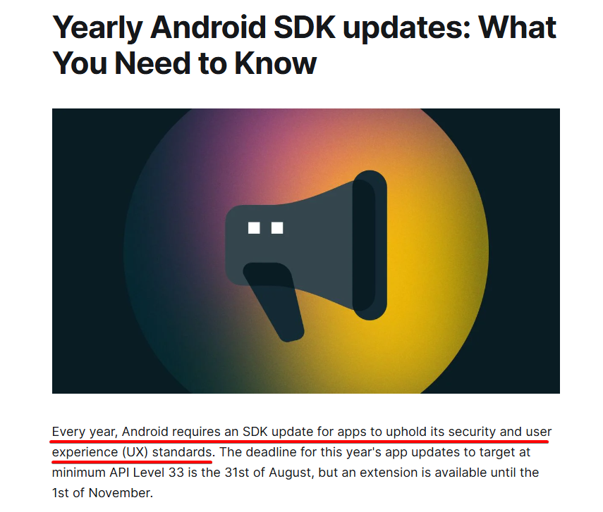 sdk updates by android news clip